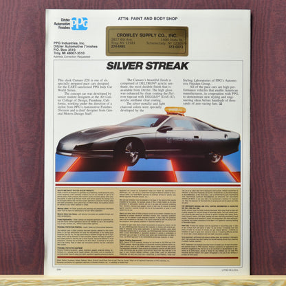 Silver Streak PPG Camaro Z28 Indy Pace Car – Back Page