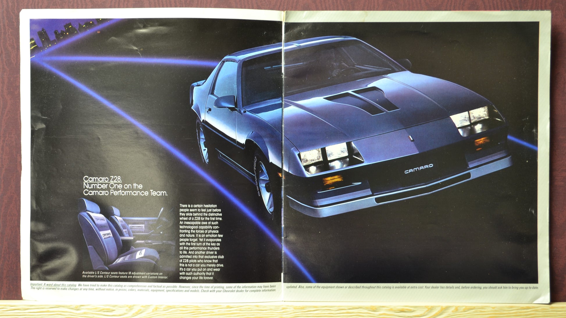 1984 Chevrolet Camaro dealer brochure ad, z28