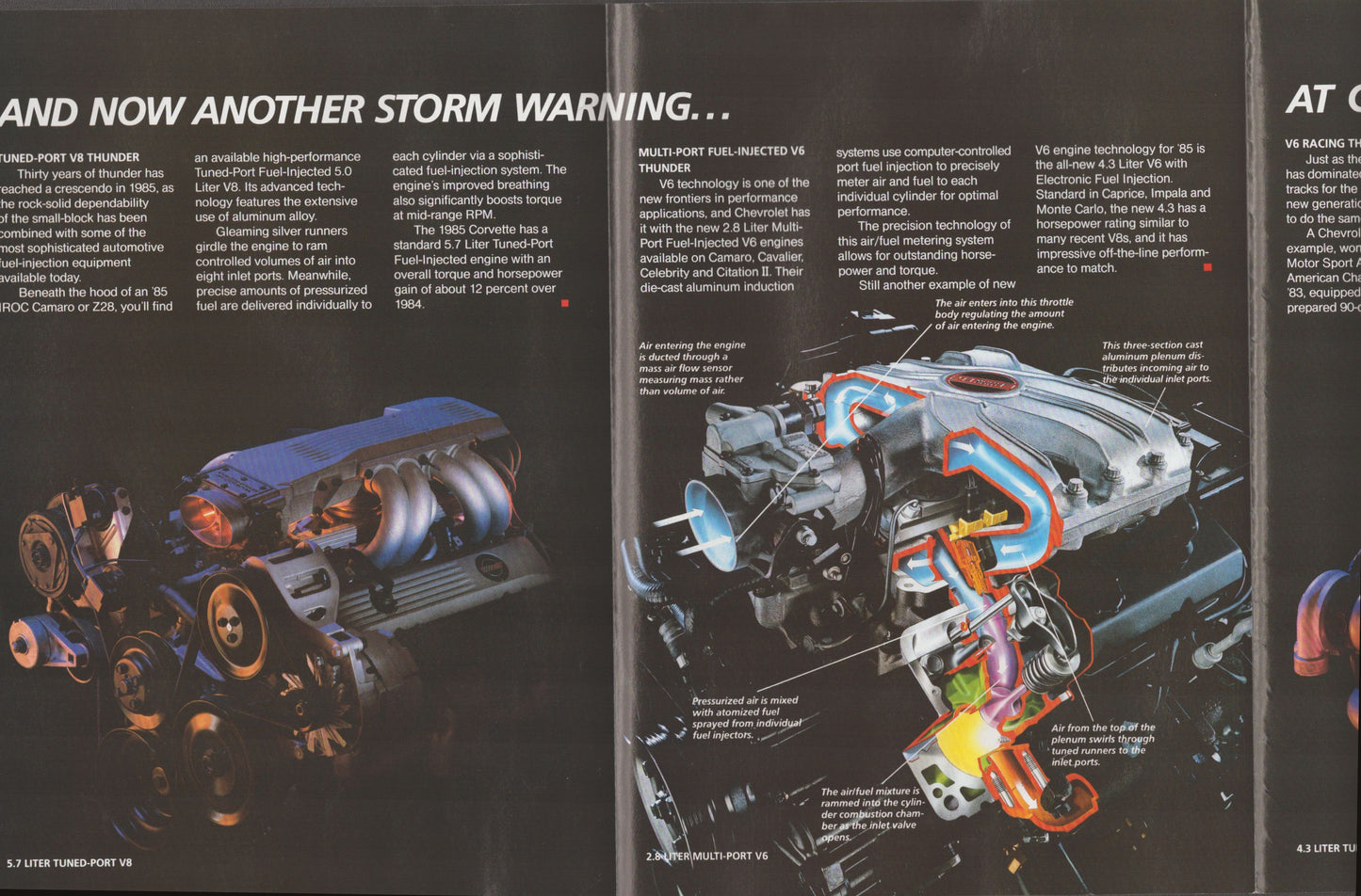 1985 Chevrolet IROC-Z Camaro original magazine insert brochure 