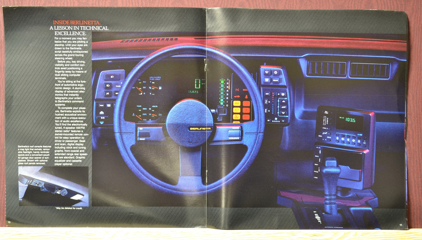 1985 Chevy Camaro dealer brochure, interior