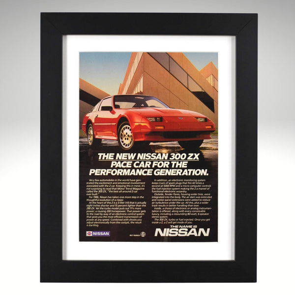 1986 Nissan 300ZX Framed Vintage Ad | JDM Z Car Wall Art – Vintage