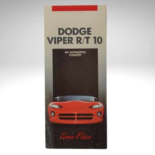 1989 Dodge Viper R/T 10 concept brochure front cover Time Flies tri fold vintage Mopar literature