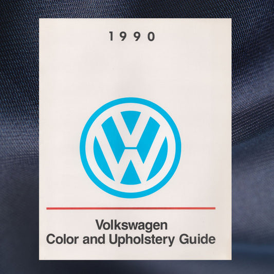 1990 Volkswagen Color and Upholstery Guide original brochure cover 8½ x 11
