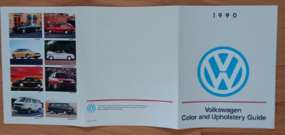 1990 Volkswagen Color and Upholstery Guide cover with Volkswagen logo