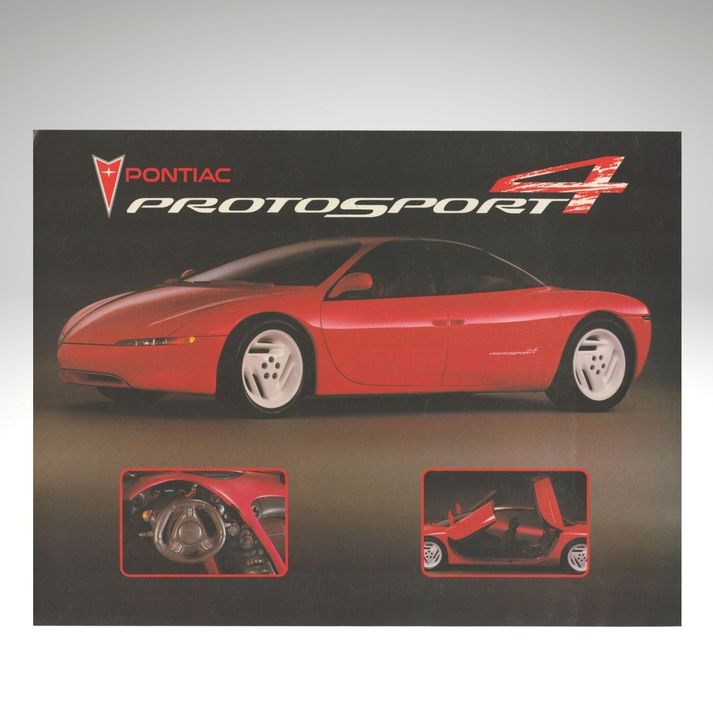 1991 Pontiac Protosport 4 concept car original dealer sales flyer GM prototype very good condition