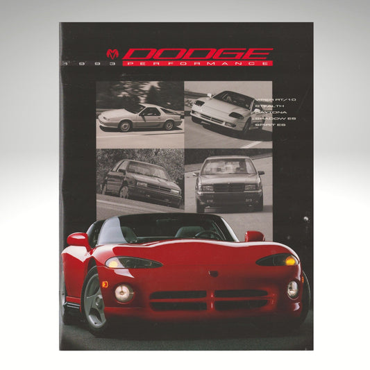 1993 Dodge Performance dealer brochure Viper RT/10 Stealth Daytona Shadow Spirit cover