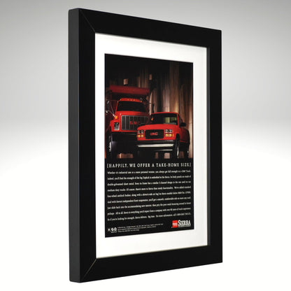 Framed 1994 GMC Sierra Truck Ad 12x15 Vintage GMC Print