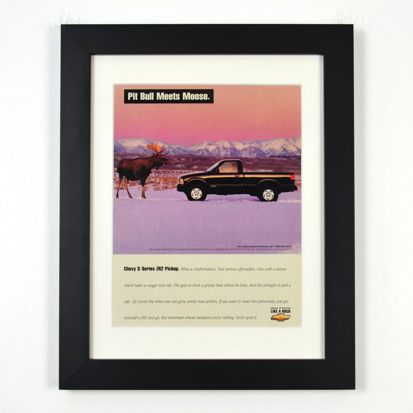 1994 Chevrolet S-10 Pickup Truck Ad - Vintage Chevy S-10 Art for Garage or Mancave