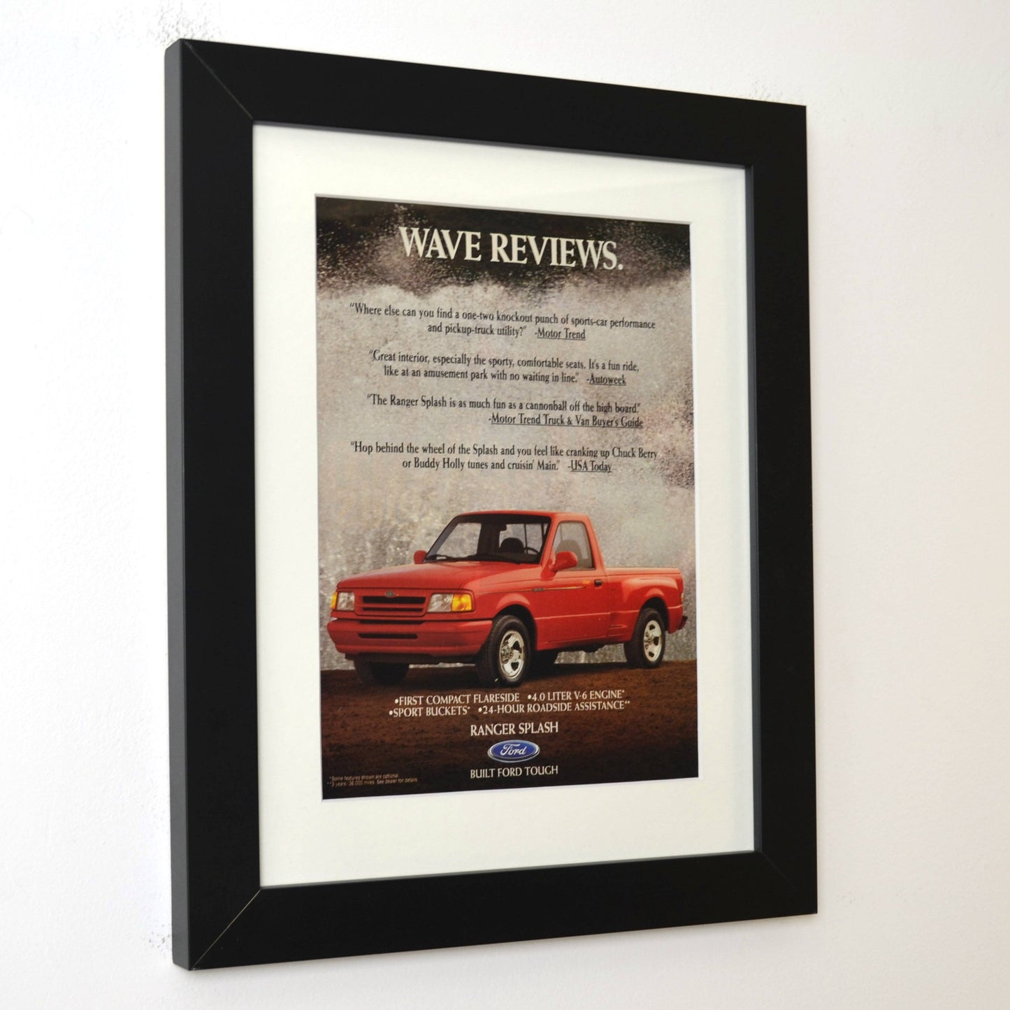 1993 Ford Ranger Splash Ad framed