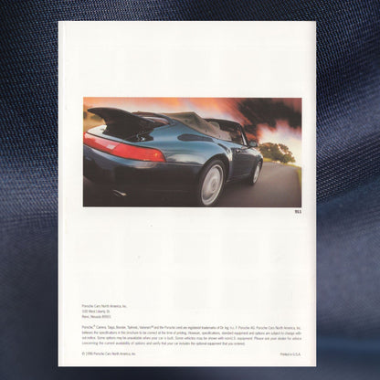 1997 Porsche Boxster 911 dealer brochure Carrera Turbo Cabriolet Targa 22 page sales literature back cover