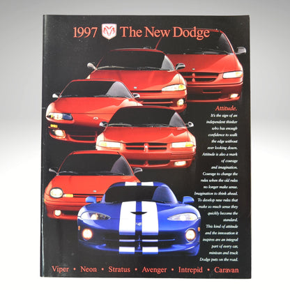 1997 Dodge car brochure cover with red and blue cars