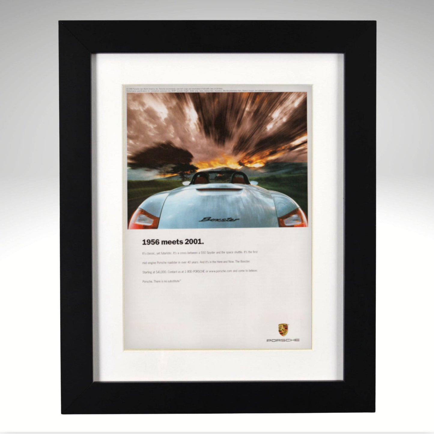 1997 Porsche Boxster original vintage ad framed print