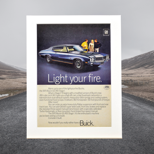 1970 Buick Skylark GS 455 Ad - Vintage Muscle Car Print for Mancave or Garage Decor