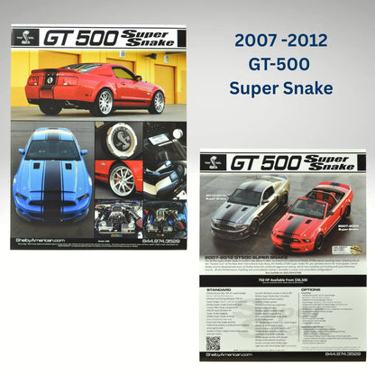 2007-2012 Shelby GT-500 Super Snake Flyer– Overview of the Shelby GT-500 Super Snake lineup with production details.