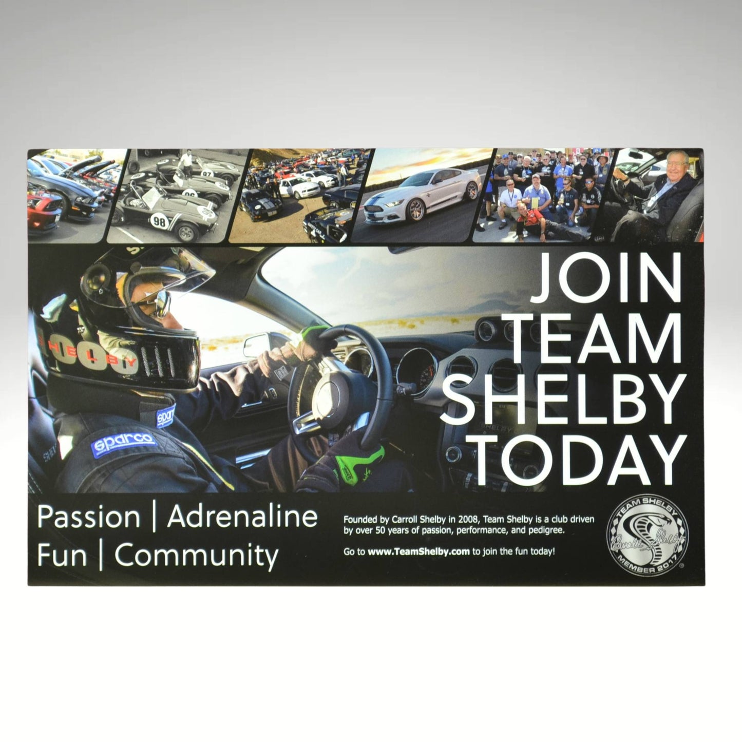 Front of 2008 Team Shelby Promo Card – Join the Shelby Community