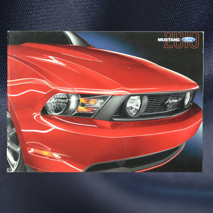 Front cover of 2010 Ford Mustang sales catalog featuring red Mustang GT – NOS vintage dealer brochure