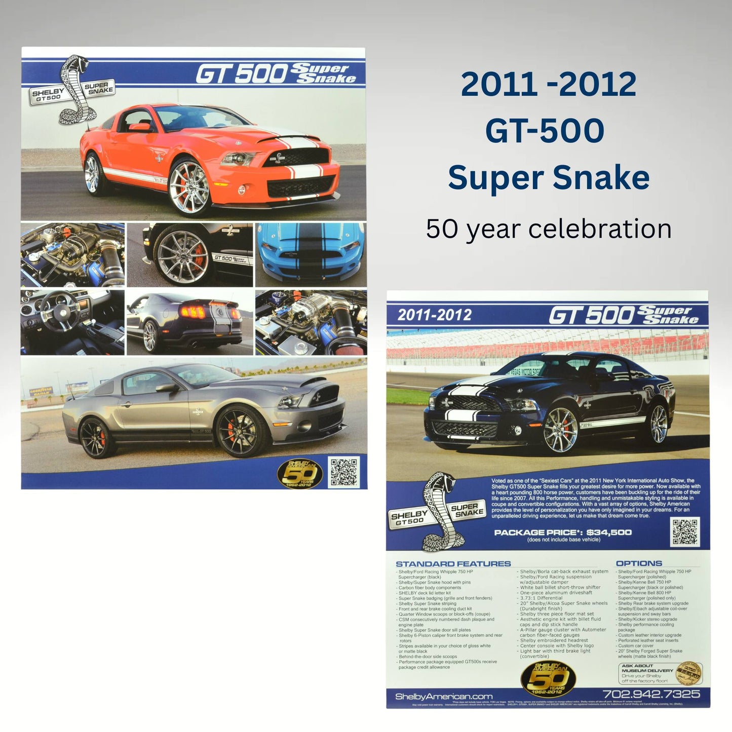 2011-2012 Shelby GT-500 Super Snake Flyer – High-performance Mustang flyer from the 50-year celebration series.