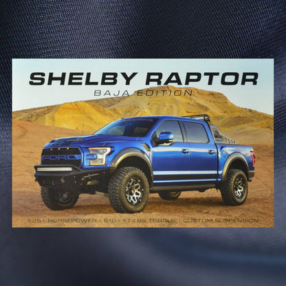 Shelby Baja Raptor F-150 promo card front – 2017-2018 Ford truck memorabilia