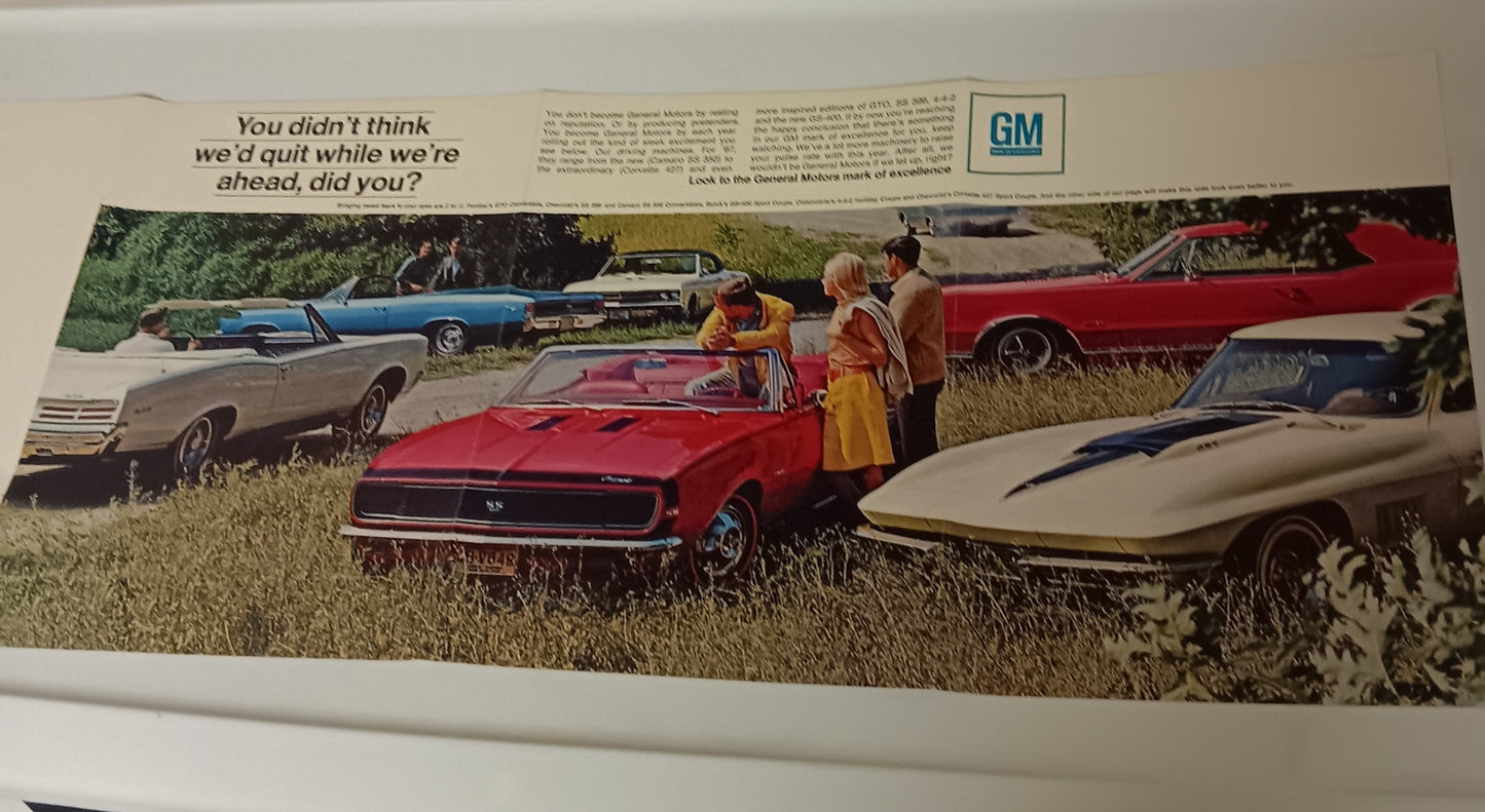 1967 chevrolet muscle car line up, print only