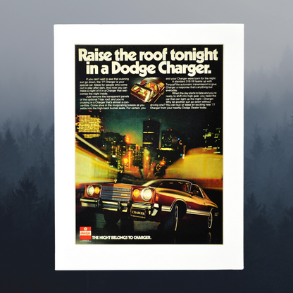 1977 Dodge Charger Ad – Classic Mopar Wall Art