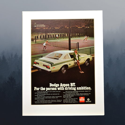 1976 Dodge Aspen R/T Ad – Classic Mopar Wall Art