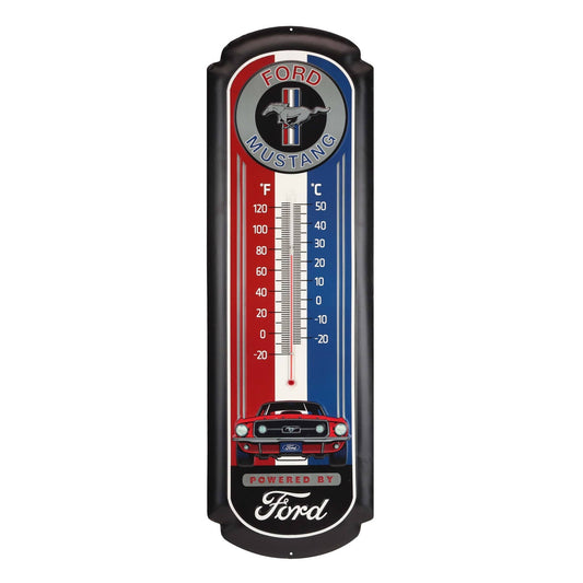 Ford Mustang Embossed Metal Wall Thermometer