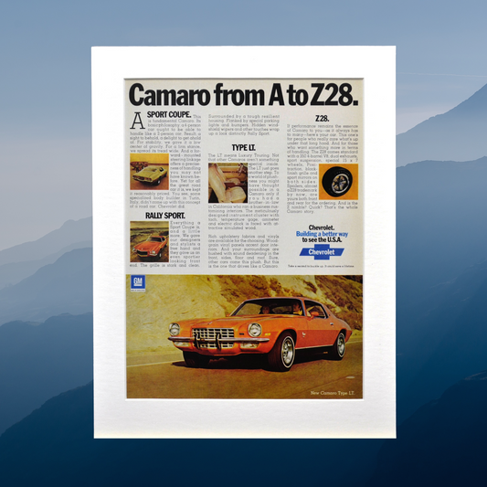 1973 Camaro Z28 Print: Classic Chevy Muscle