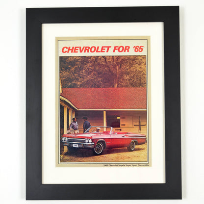 1965 Chevy Impala SS Convertible Ad: Classic Car Wall Art