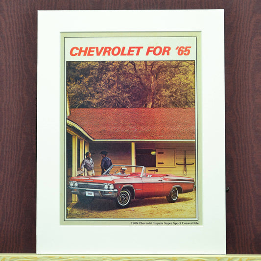 1965 Chevy Impala SS Convertible Ad: Classic Car Wall Art