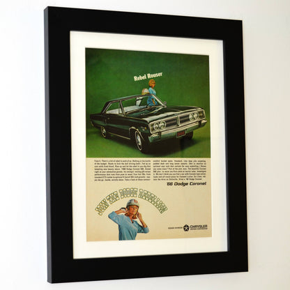 Own a Piece of Dodge History: 1966 Coronet Framed Ad side view