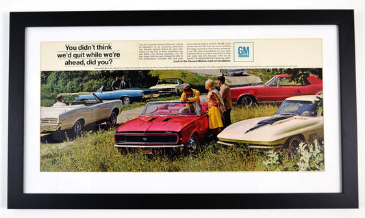 Own a Piece of GM History: 1967 Lineup Framed Ad