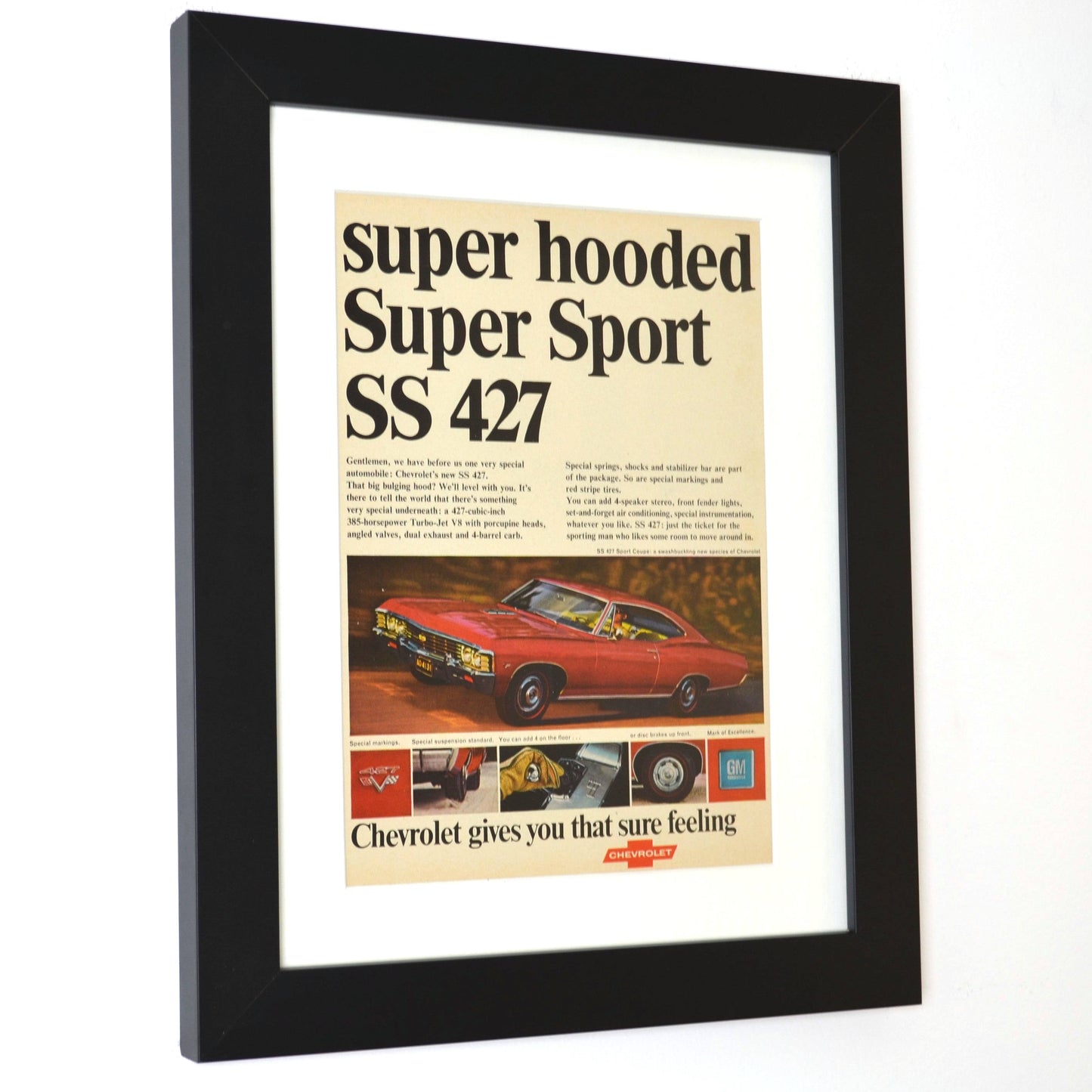 Legendary 427: 1967 Impala SS 427 Framed muscle car Ad