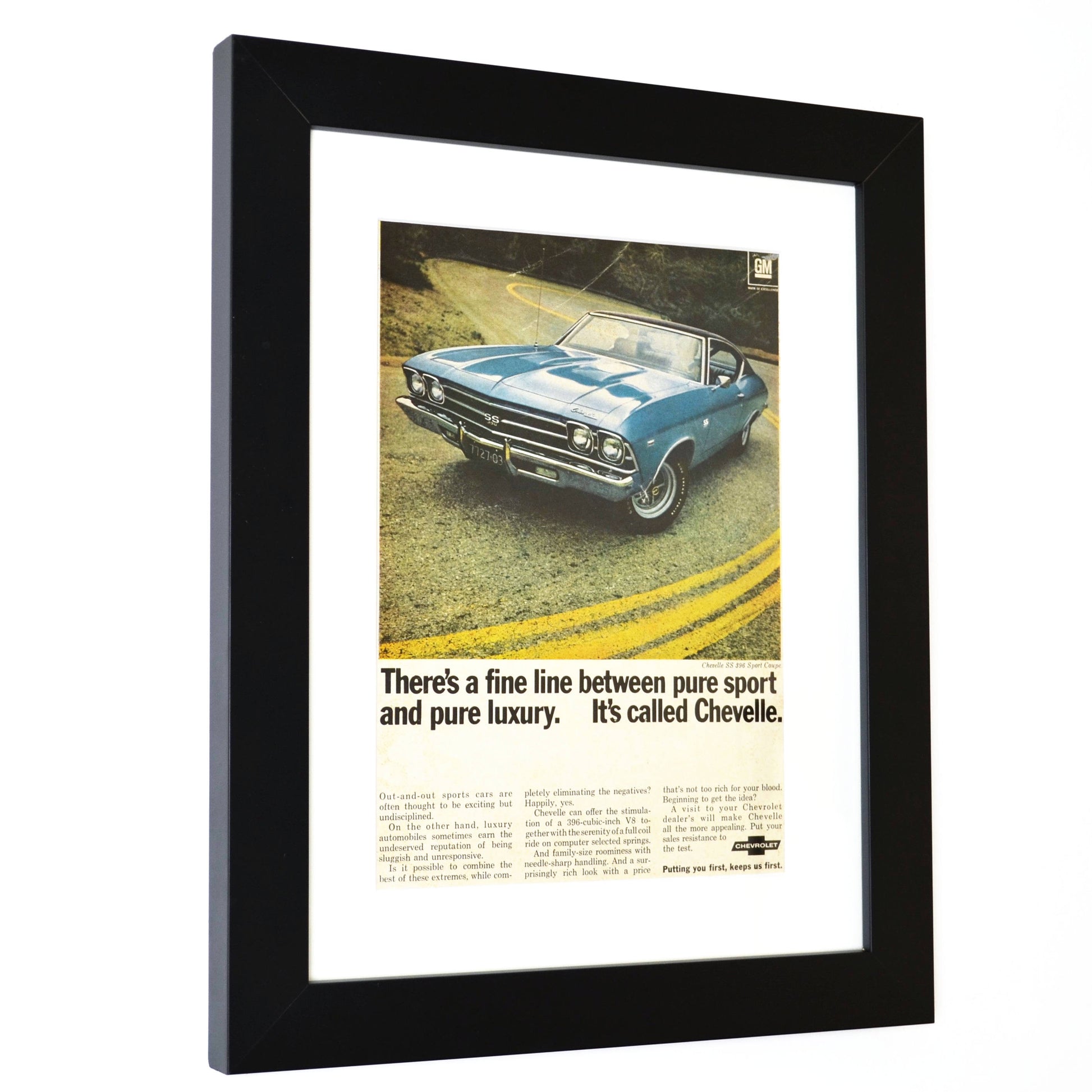 1969 Chevrolet Chevelle SS 396 Ad framed