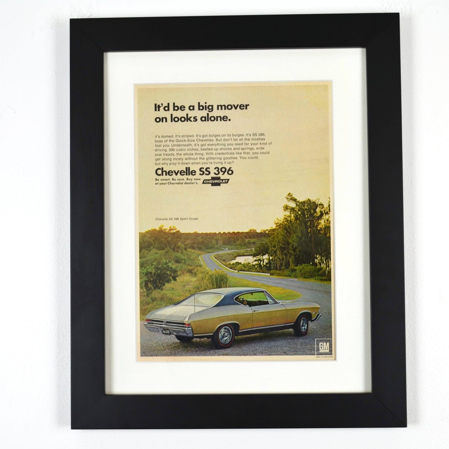 framed 1968 Chevrolet Chevelle SS 396 Ad 