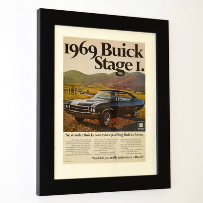 1969 Buick skylark stage 1 print side view framed