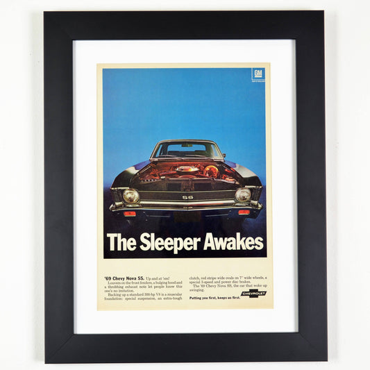 1969 Nova SS Print Ad: Classic Chevy Muscle for Your Wall