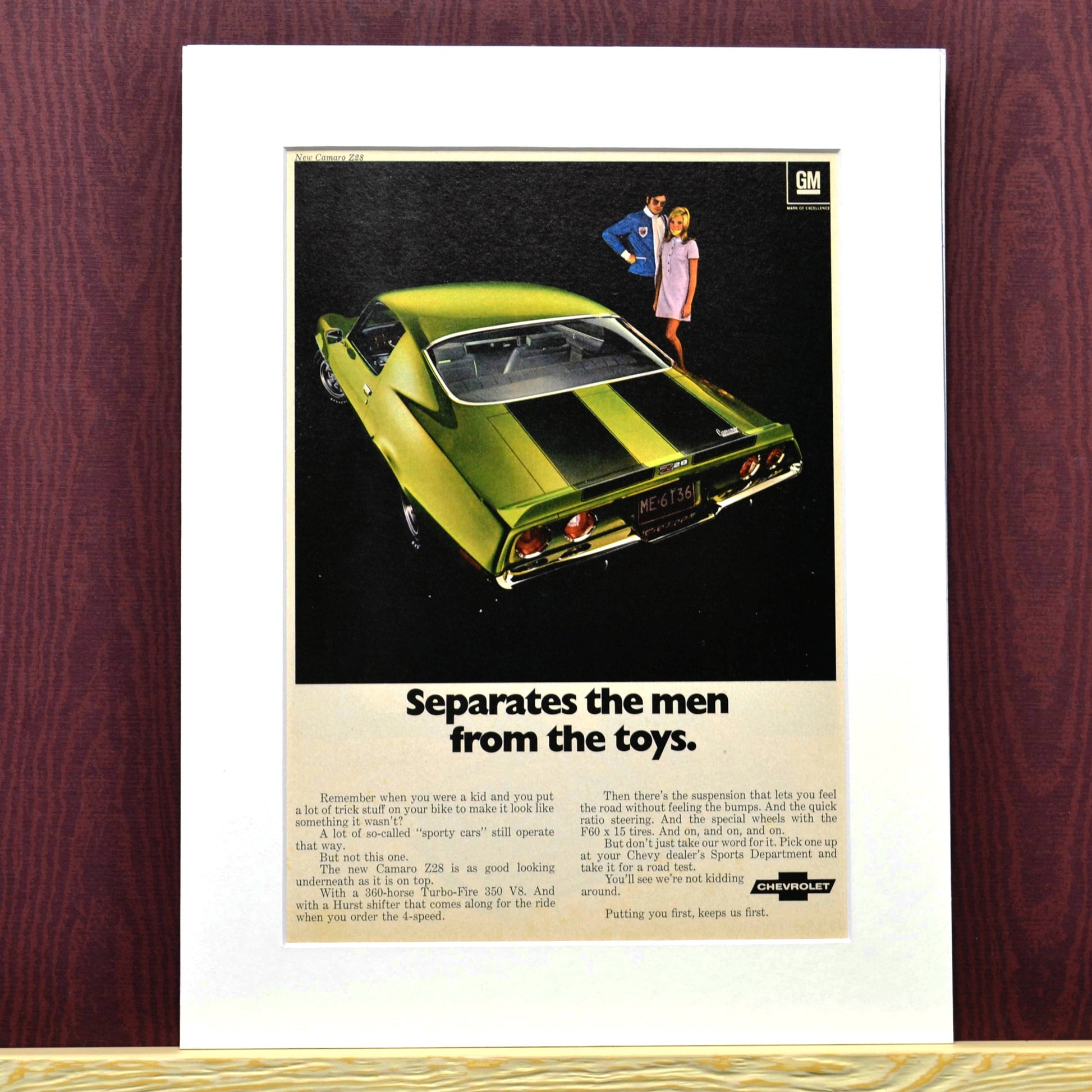 70 Chevy Camaro SS print ad