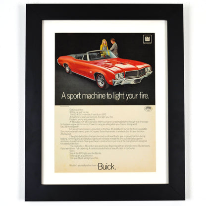 1970 Buick Skylark print ad framed