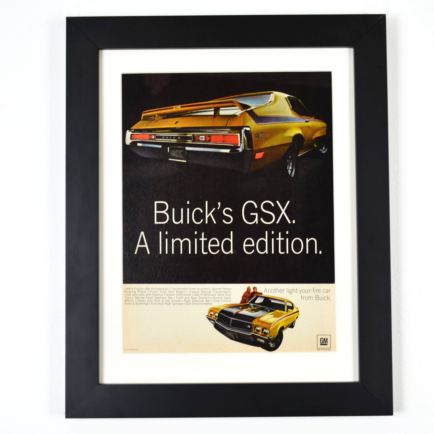 1970 buick gsx print framed