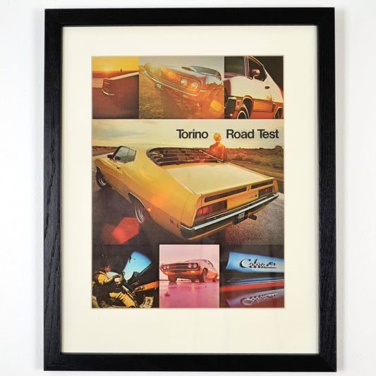 70 Ford Torino classic car print, Framed vintage automotive wall art