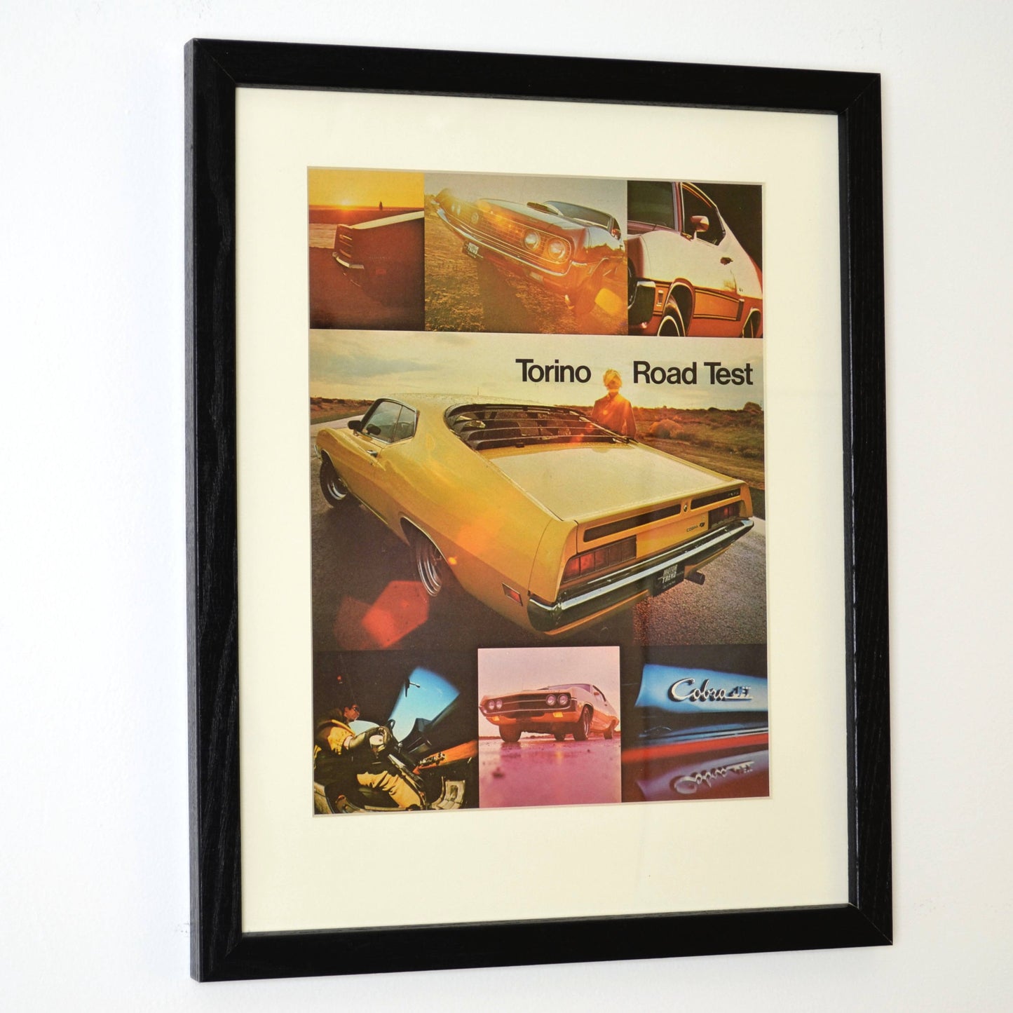 70 Ford Torino classic car print, Framed vintage automotive wall art