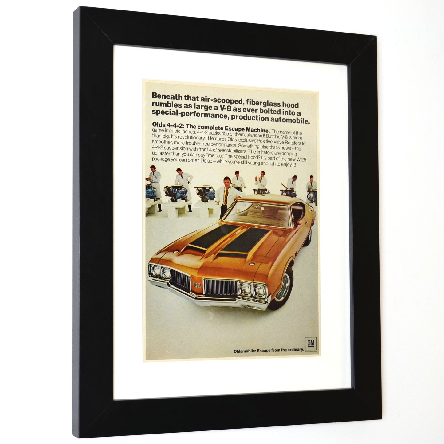 Own a Timeless Classic: Framed 1970 Olds Cutlass 442 Wall Art