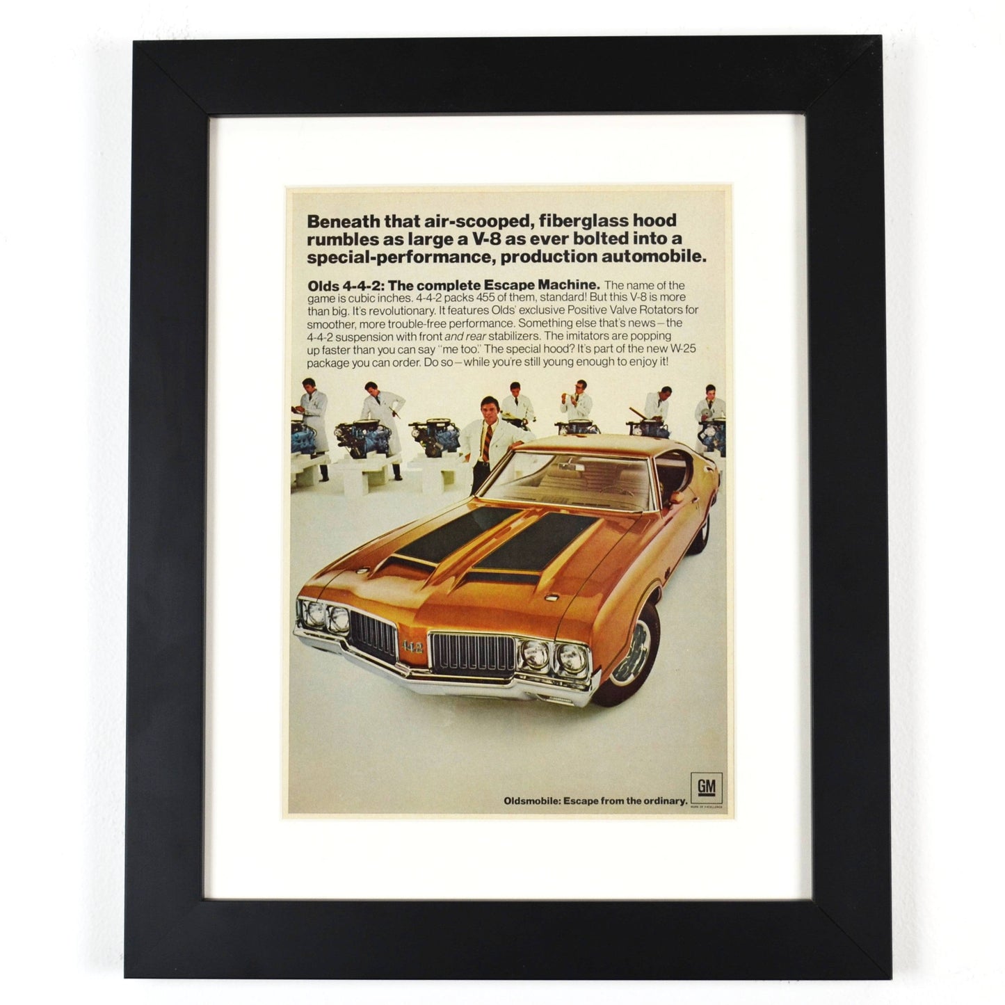 Framed 1970 Olds Cutlass 442 Wall Art