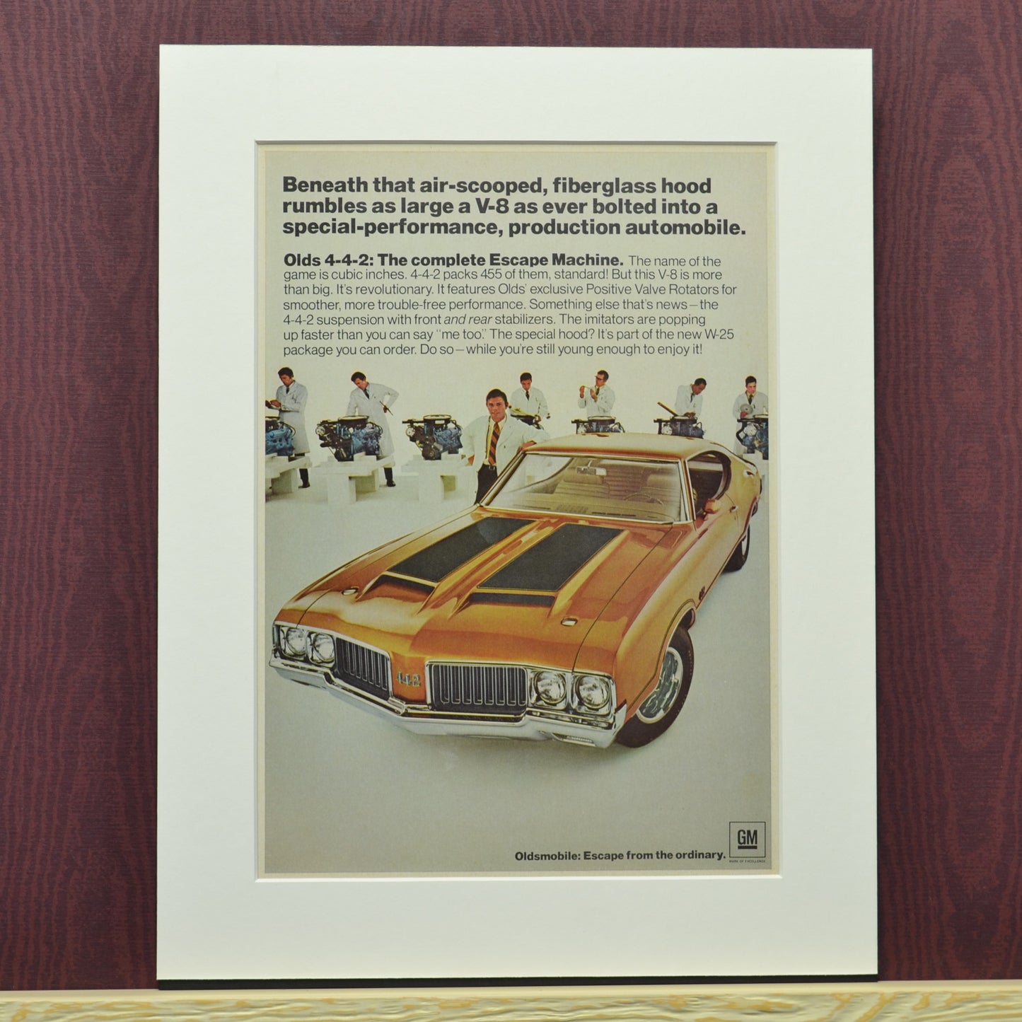 Own a Timeless Classic: Framed 1970 Olds Cutlass 442 Wall Art