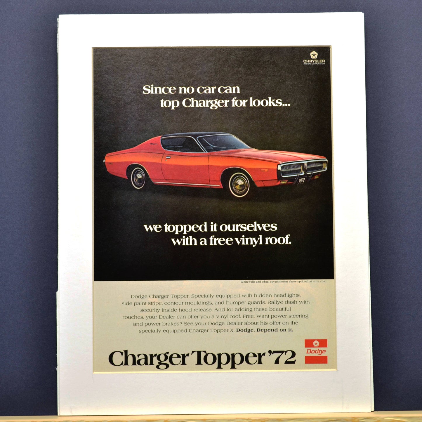 Own a Piece of Mopar Muscle:  1972 Dodge Charger Print