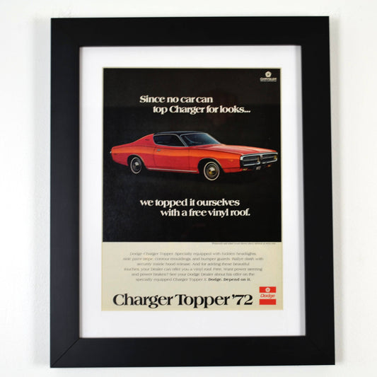 Own a Piece of Mopar Muscle: Framed 1972 Dodge Charger Print