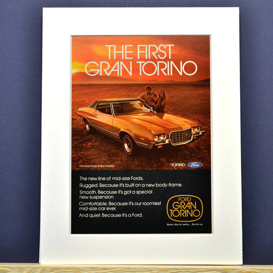 1972 Ford Gran Torino Vintage Print Ad