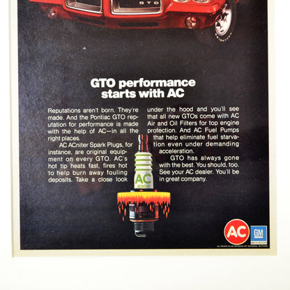 1972 Pontiac GTO AC Spark Plug Ad