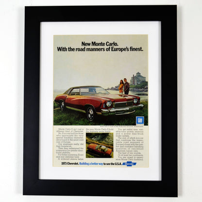 1973 Chevrolet Monte Carlo Print Framed