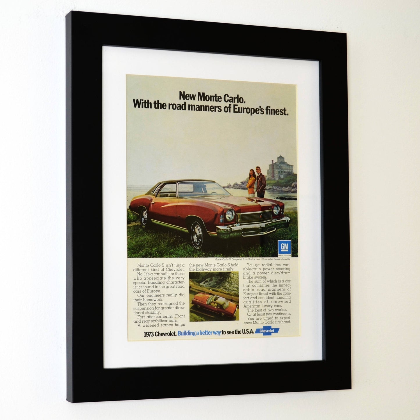 1973 Chevrolet Monte Carlo Print -Framed  Classic Car Wall Art